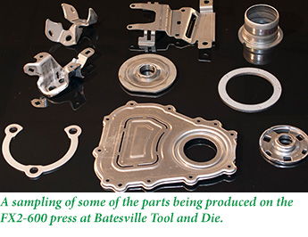 Parts produced by the FX2-600 press